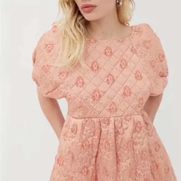 Urban Outfitters Kimchi Blue Astrid Embroidered Babydoll Dress - Picture 2 of 8